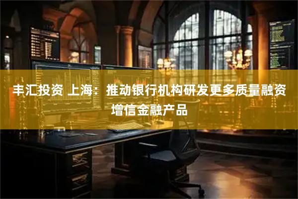 丰汇投资 上海:推动银行机构研发更多质量融资增信金融产品