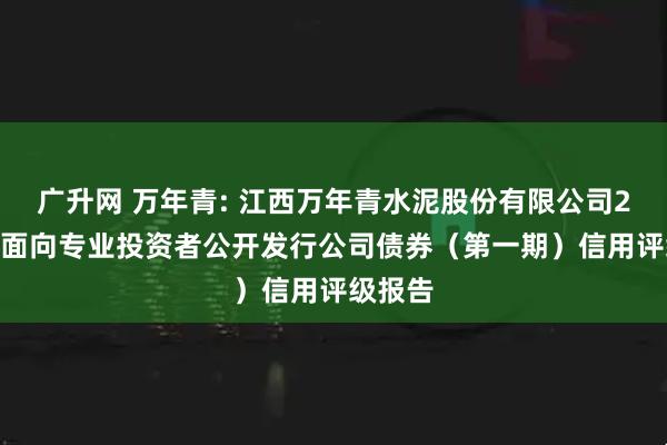 广升网 万年青: 江西万年青水泥股份有限公司2025年面向专业投资者公开发行公司债券(第一期)信用评级报告